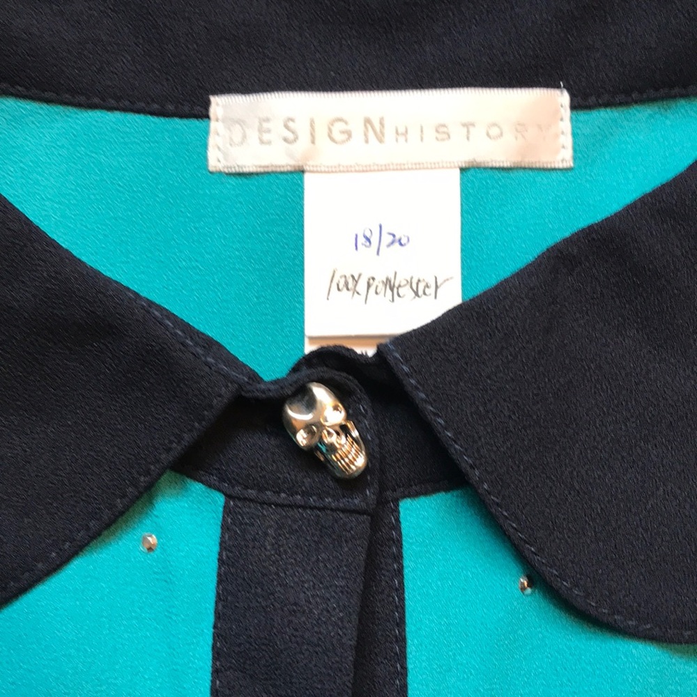 Design History mini studded teal top size 18/20